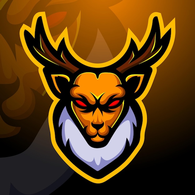 Deer mascotte esport illustratie