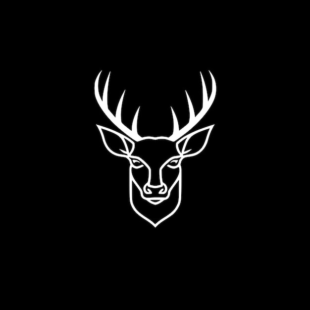 Deer Minimalist and Simple Silhouette Vector illustration