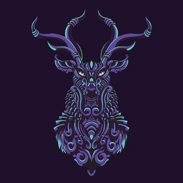 deer ornamental illustration