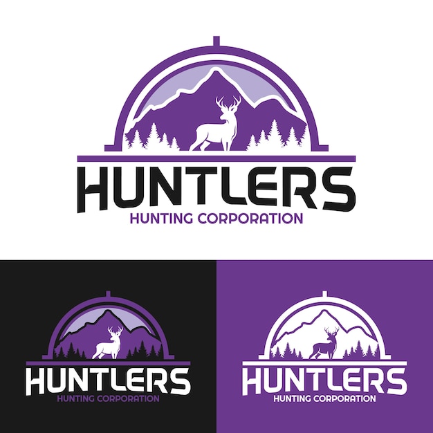 Deer Outdoor Hunting Logo Design Template