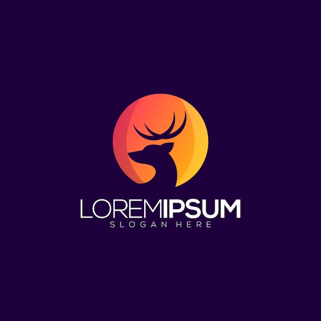 Vector deer premium logo design