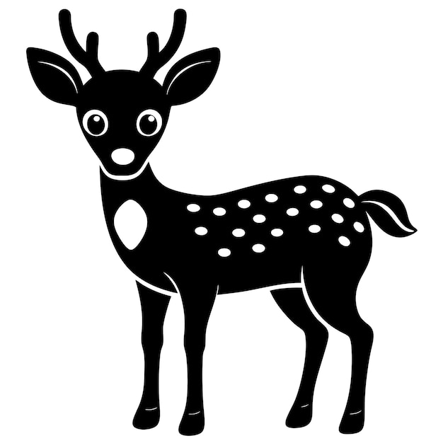 deer silhouette vector illustration style