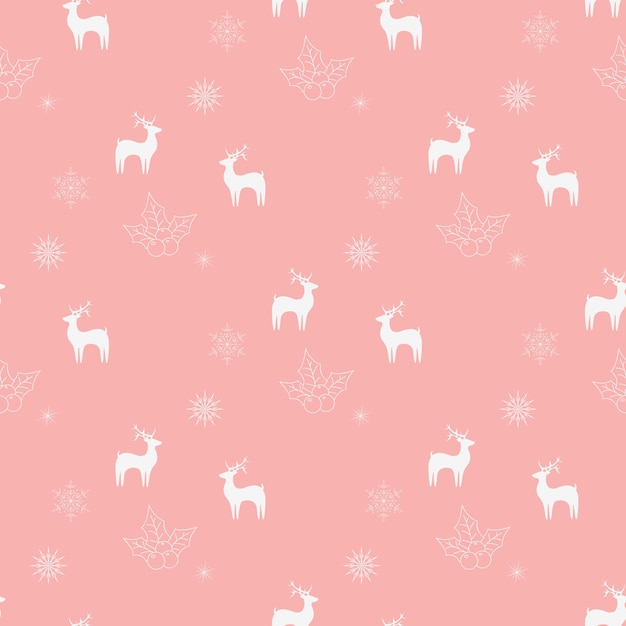 Deer and snowflakes