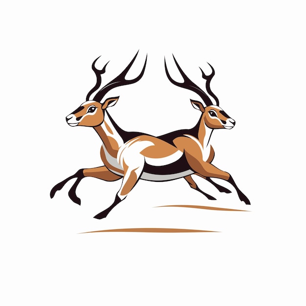 deer vector illustration on white background for your web site design logo app UI