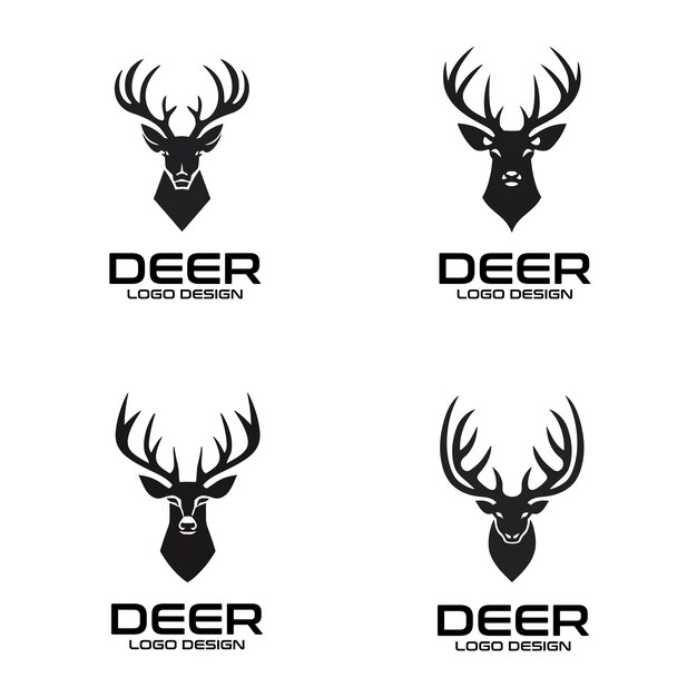 Deer vector logo design