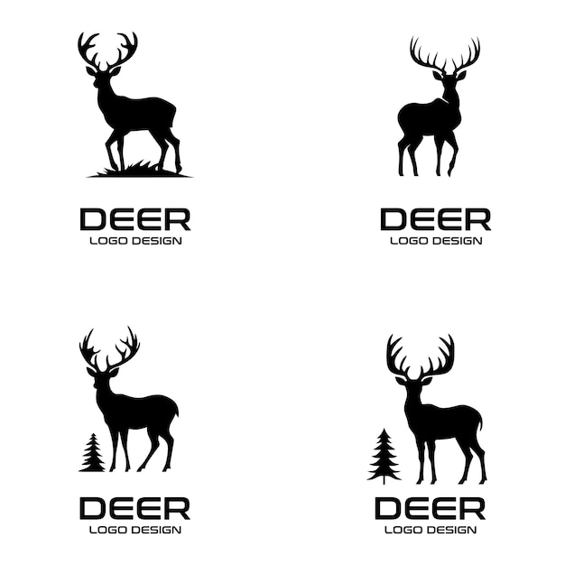 Deer vector logo design