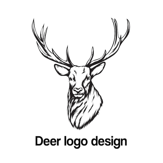 Deer vector logo design