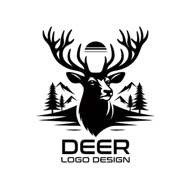 Vector deer vector logo design