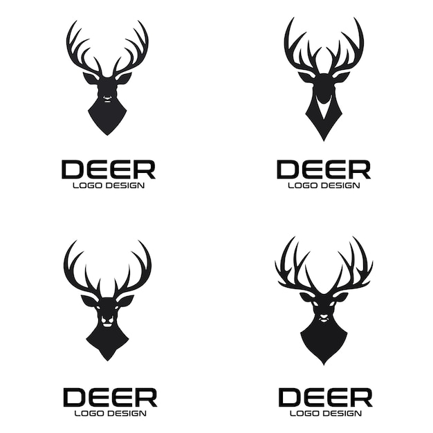 Deer vector logo ontwerp