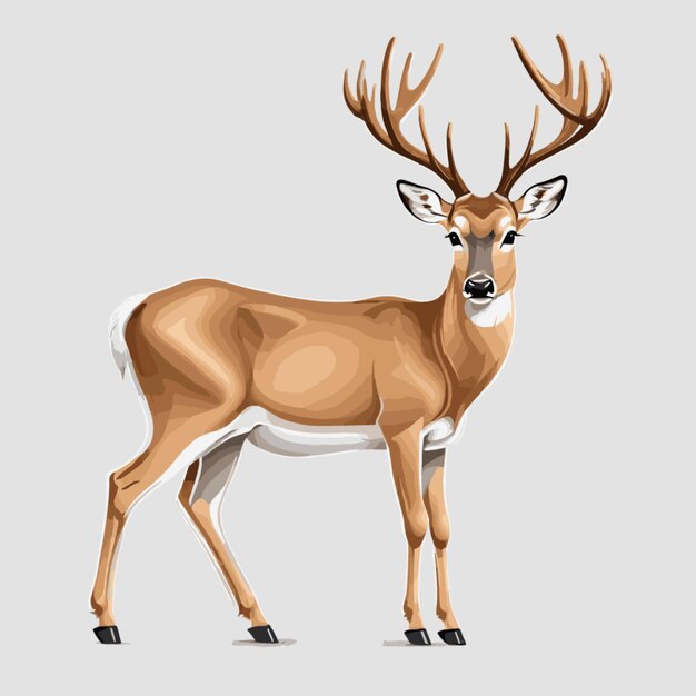 Deer vector on a white background