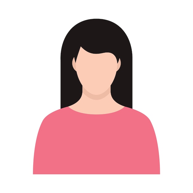 Default female user profile icon Vector illustration