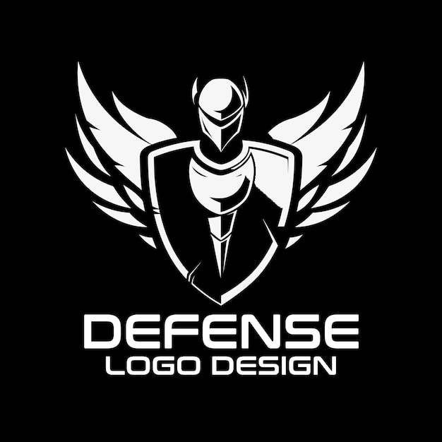 Вектор Дизайн логотипа оборонного вектора
