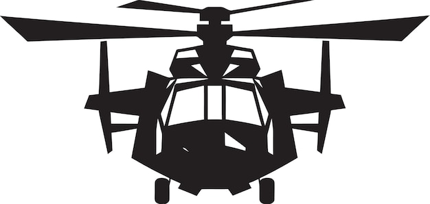 Vector defensive gunship military helicopter emblem warrior s flight black army copter symbol