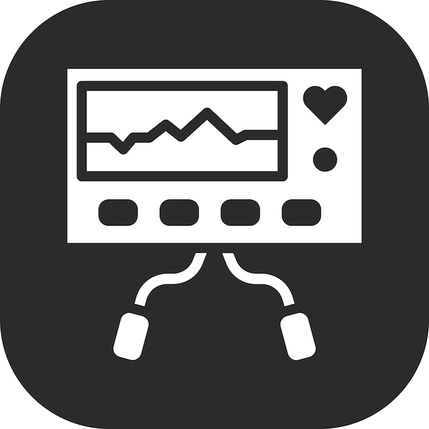 Vector defibrillator vector icon illustration of medicine iconset