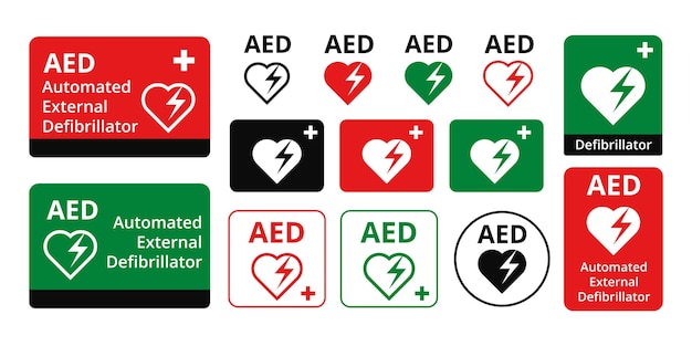 defibrillator vector icon