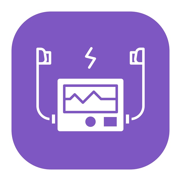 Vector defibrillator vector illustration