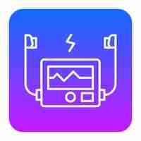 Vector defibrillator vector illustration