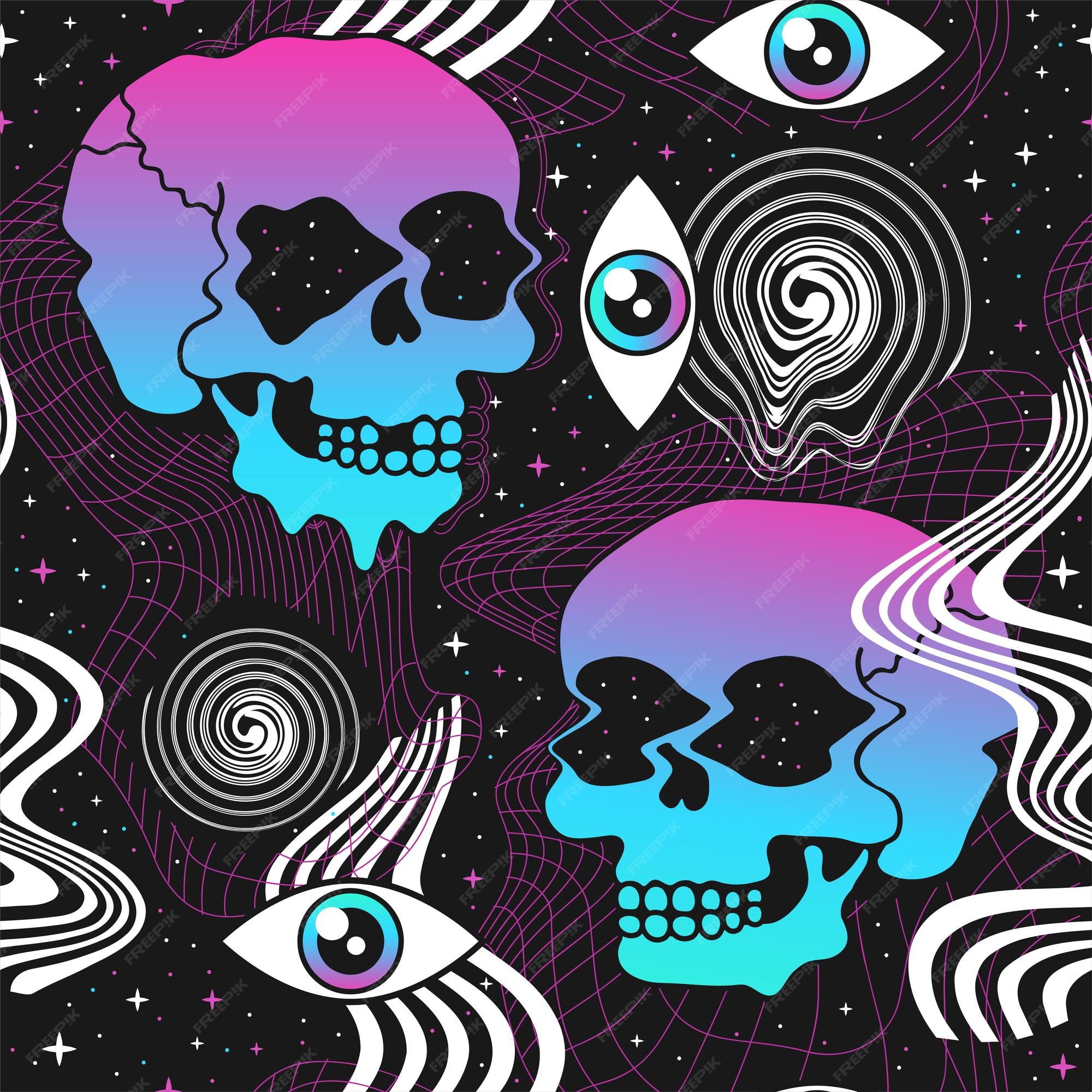 Psychedelic skull Vectors & Illustrations for Free Download | Freepik