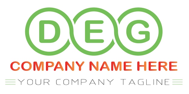 Deg letter logo design