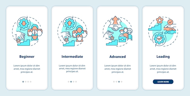 DEI program maturity stages onboarding mobile app screen