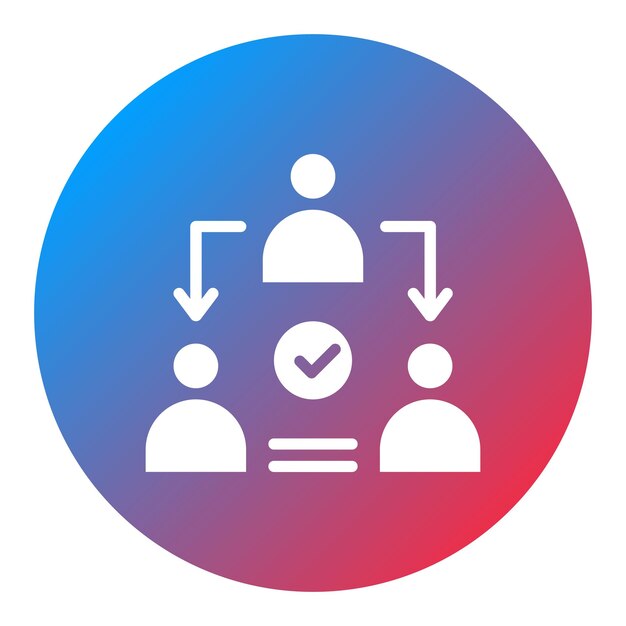 Delegation Task icon vector image Can be used for Product Management