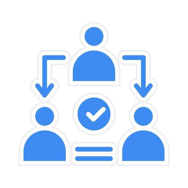 Vector delegation task icon vector image can be used for product management