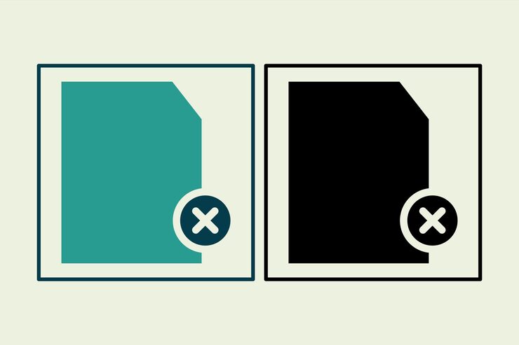 Vector delete file icon icon related to ui elements suitable for web site app user interfaceselement printable etc solid icon style simple vector design editable