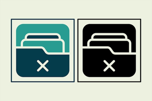 Delete Folder icon icon related to UI elements suitable for web site app user interfaceselement printable etc solid icon style simple vector design editable