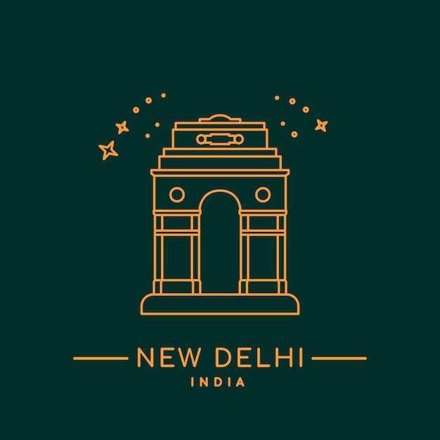 Delhi gate vectorillustratie