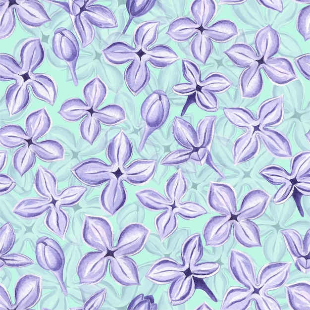 Delicaat aquarel naadloos patroon met lila