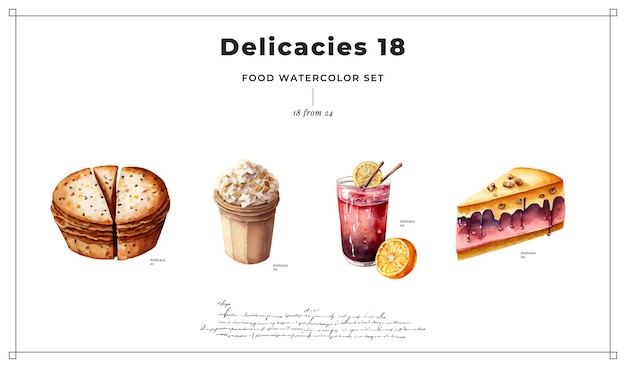 Vector delicacies set