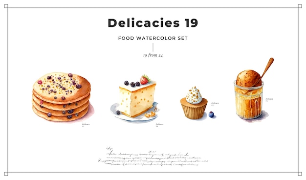 Vector delicacies set