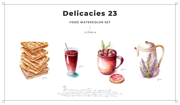 Vector delicacies set