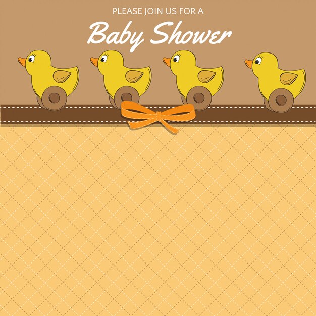Vector delicate baby shower card with toys