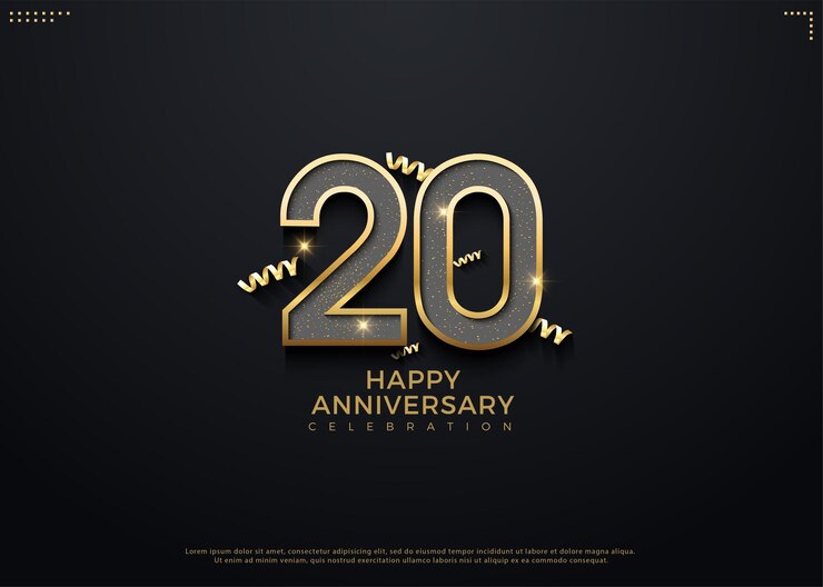 delicate banner concept in 20th anniversary celebration.
