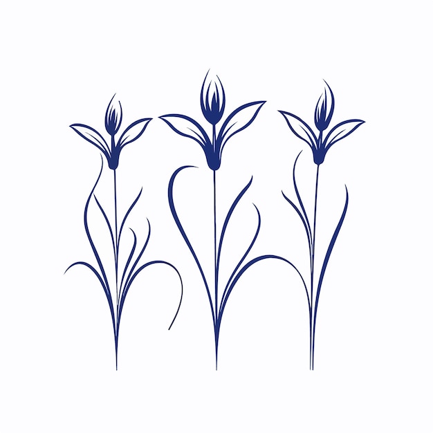 Vector delicate bluebell illustrations in vector format perfect for stationery design