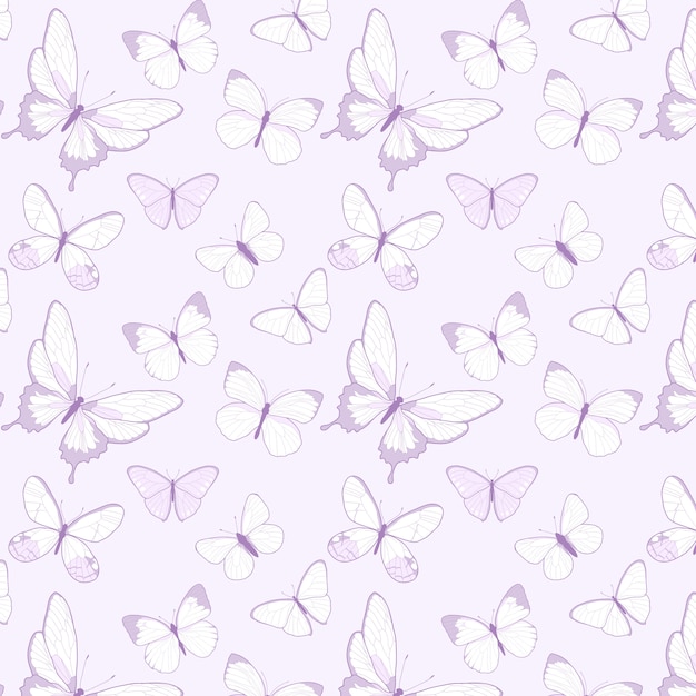 Delicate butterflies pattern