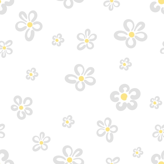 Delicate daisy floral texture Seamless small flowers pattern for design wrapping textile wallpaper paper Cute nature background