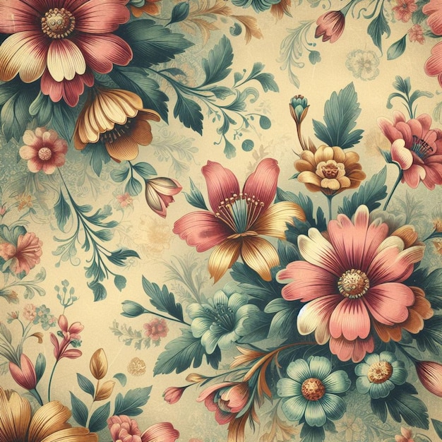 Delicate floral print illustration patterns