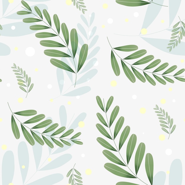 Delicate gentle floral and leaves pattern background or texture