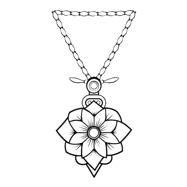 Деликатная икона очертания ожерелья для элегантных украшений