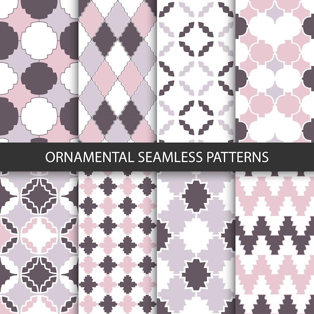 Delicate ornamental patterns seamless