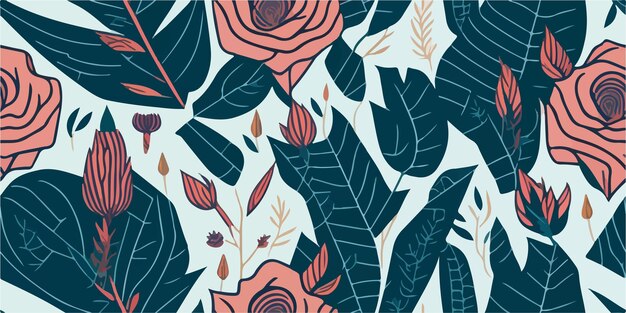 Vector delicate petal dance graceful floral patterns in vector illustrations