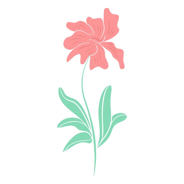 Vector delicate pink abstract flower vector illustration