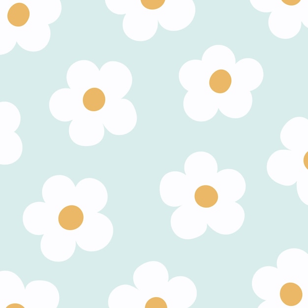 Vector delicate print of baby blue flowers in pastel color