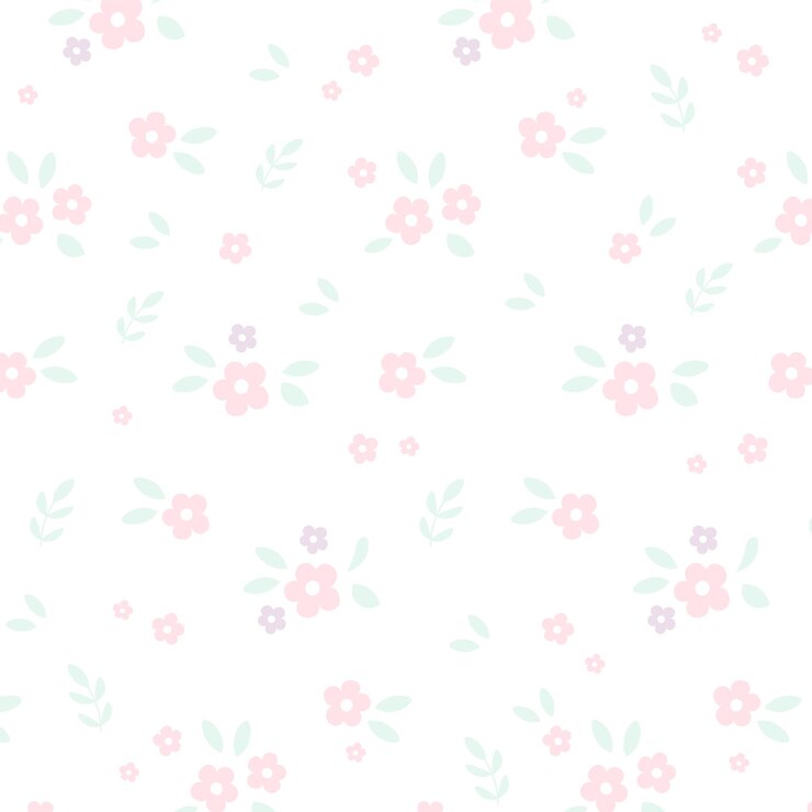 Vector 色とりどりの花をパステルカラーで繊細にプリント