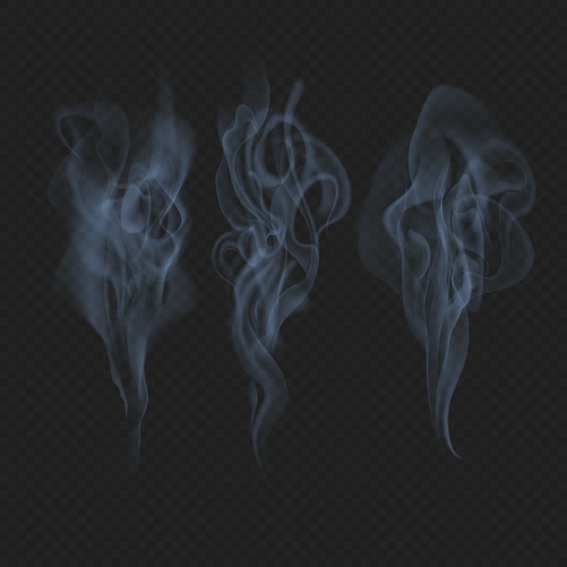 Delicate realistic smoke, fog or mist waves transparent effect.