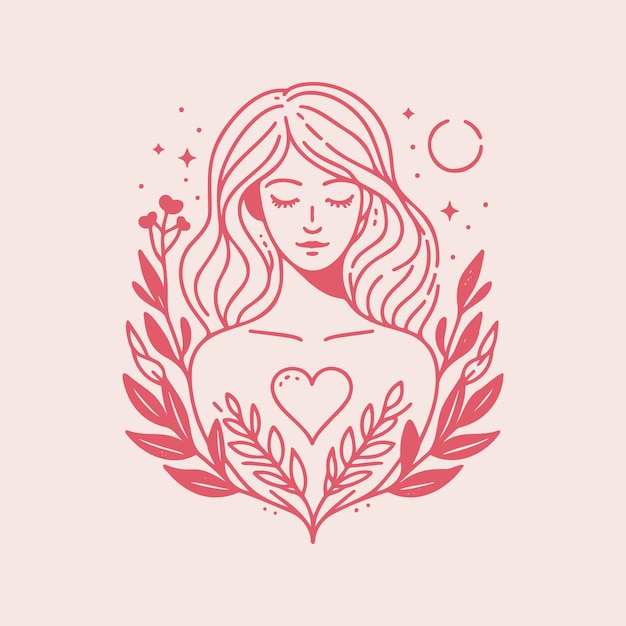 Delicate Vrouw Meditatie Mindfulness Vector