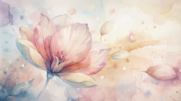 Delicate watercolor flower petal background