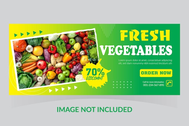 Vector delicias fresh food banner social media promotion and instagram